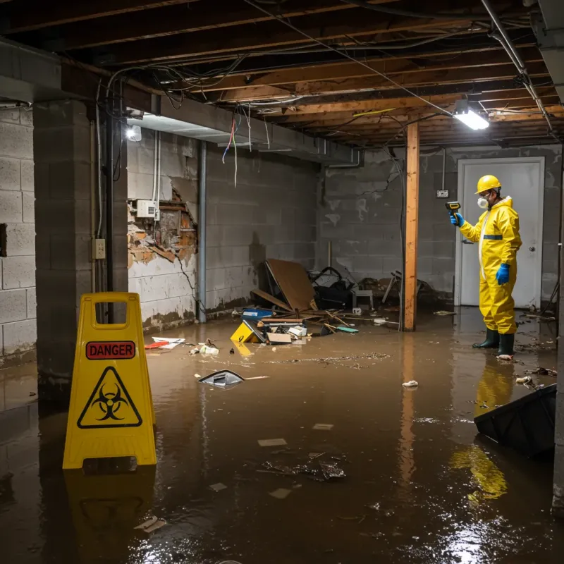 Flooded Basement Electrical Hazard in Pleasant Grove, UT Property